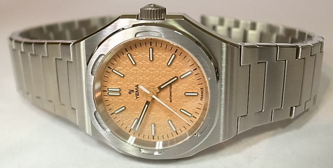 YEMA 腕時計 メンズ YFLD23-37-UU64S アーバンフィールド 手巻き ベージュxブラウン アナログ表示